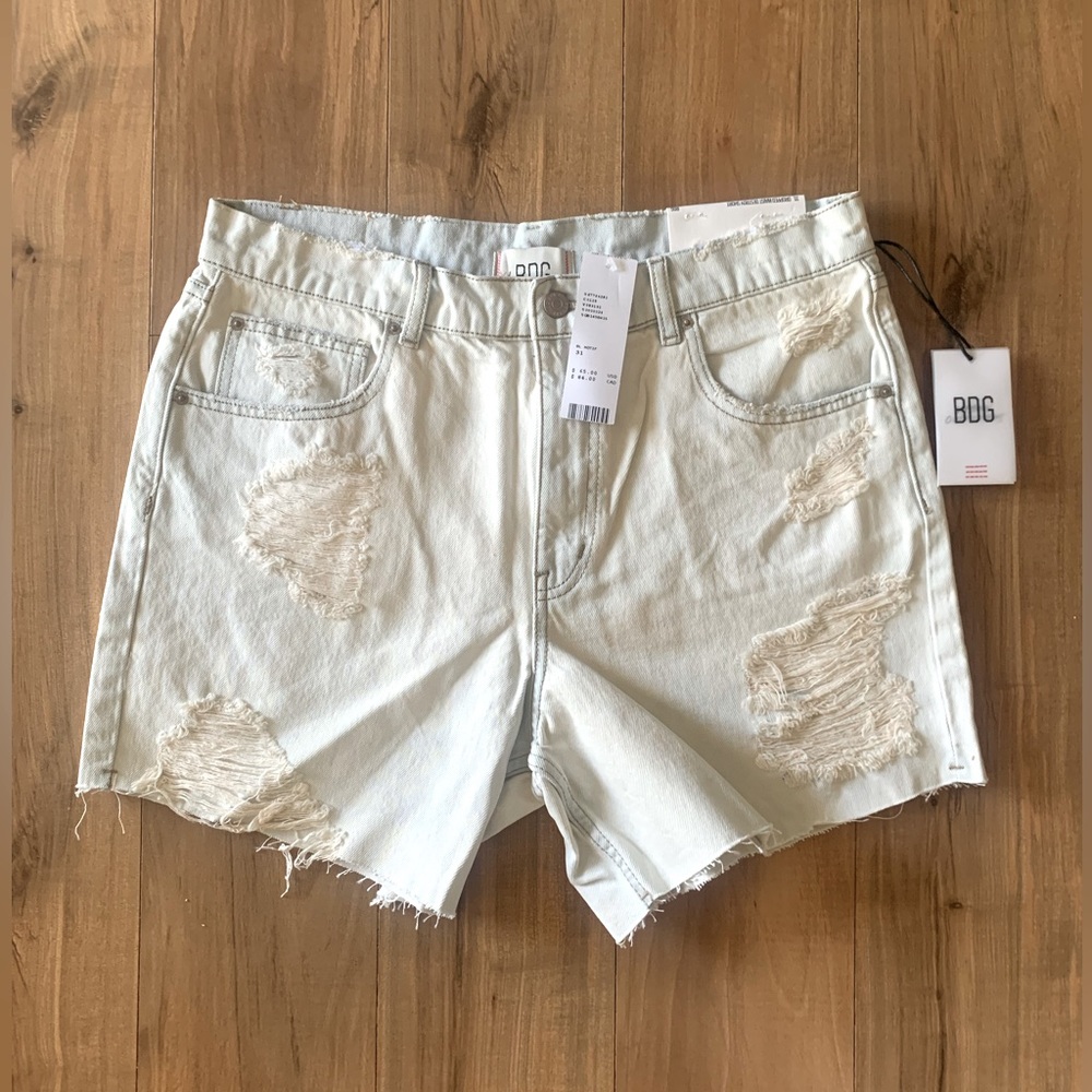 BDG Dropped Rise Distressed Denim Short